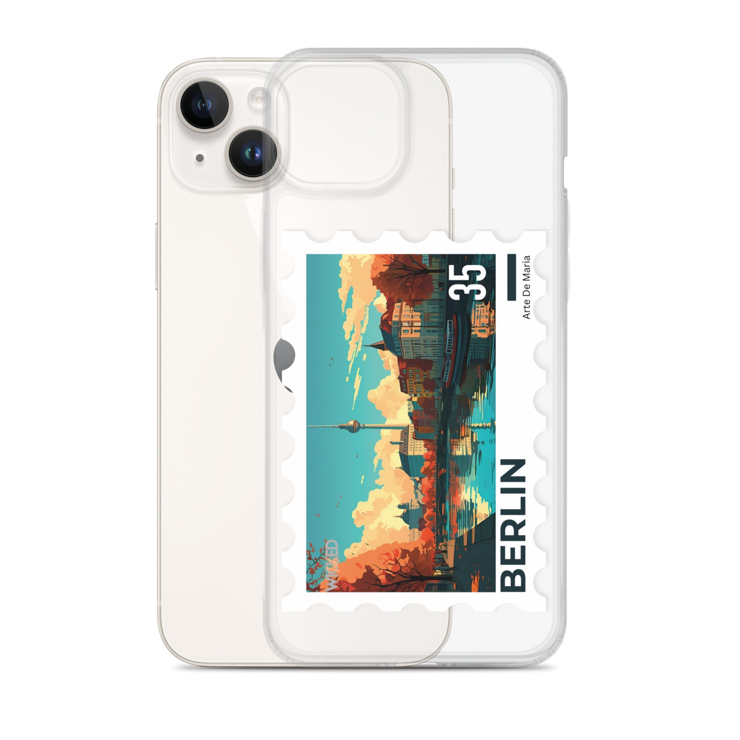 Berlin Stamp iPhone Clear Case