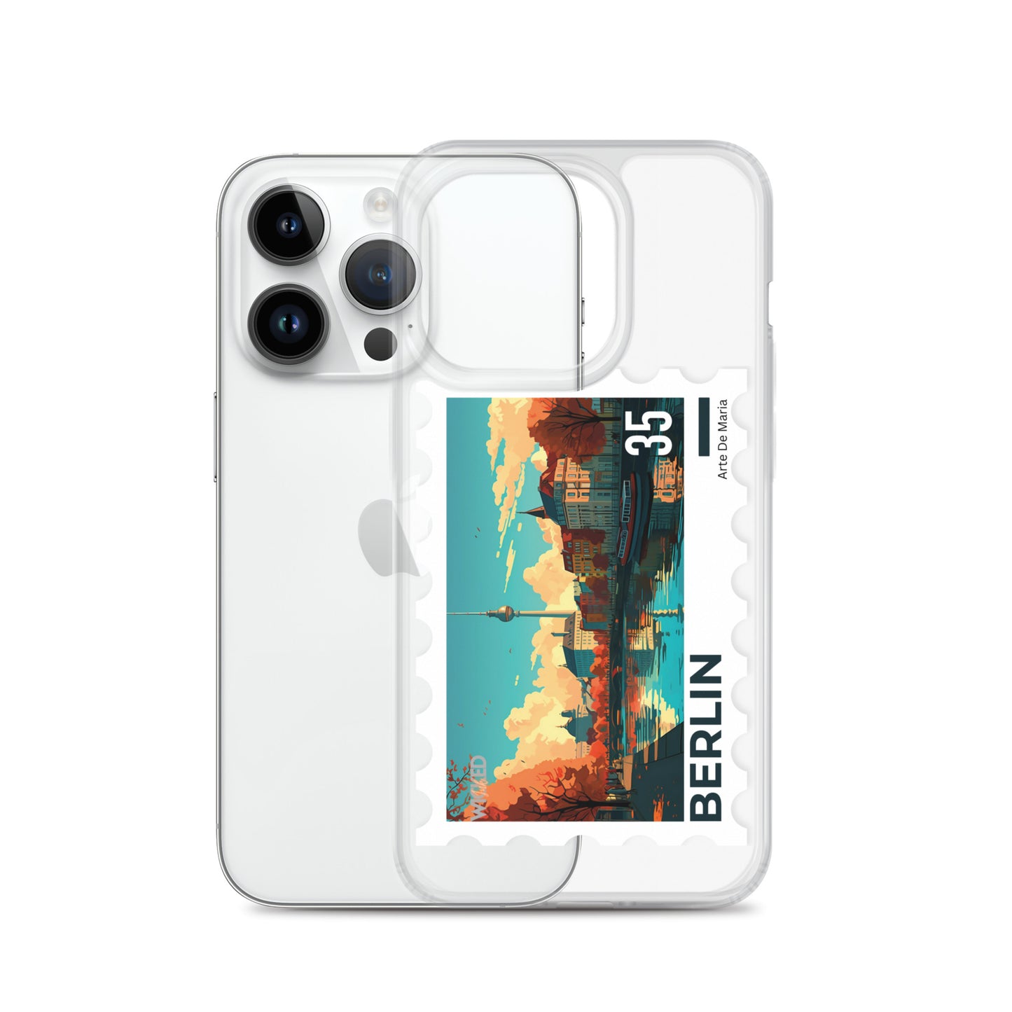 Berlin Stamp iPhone Clear Case