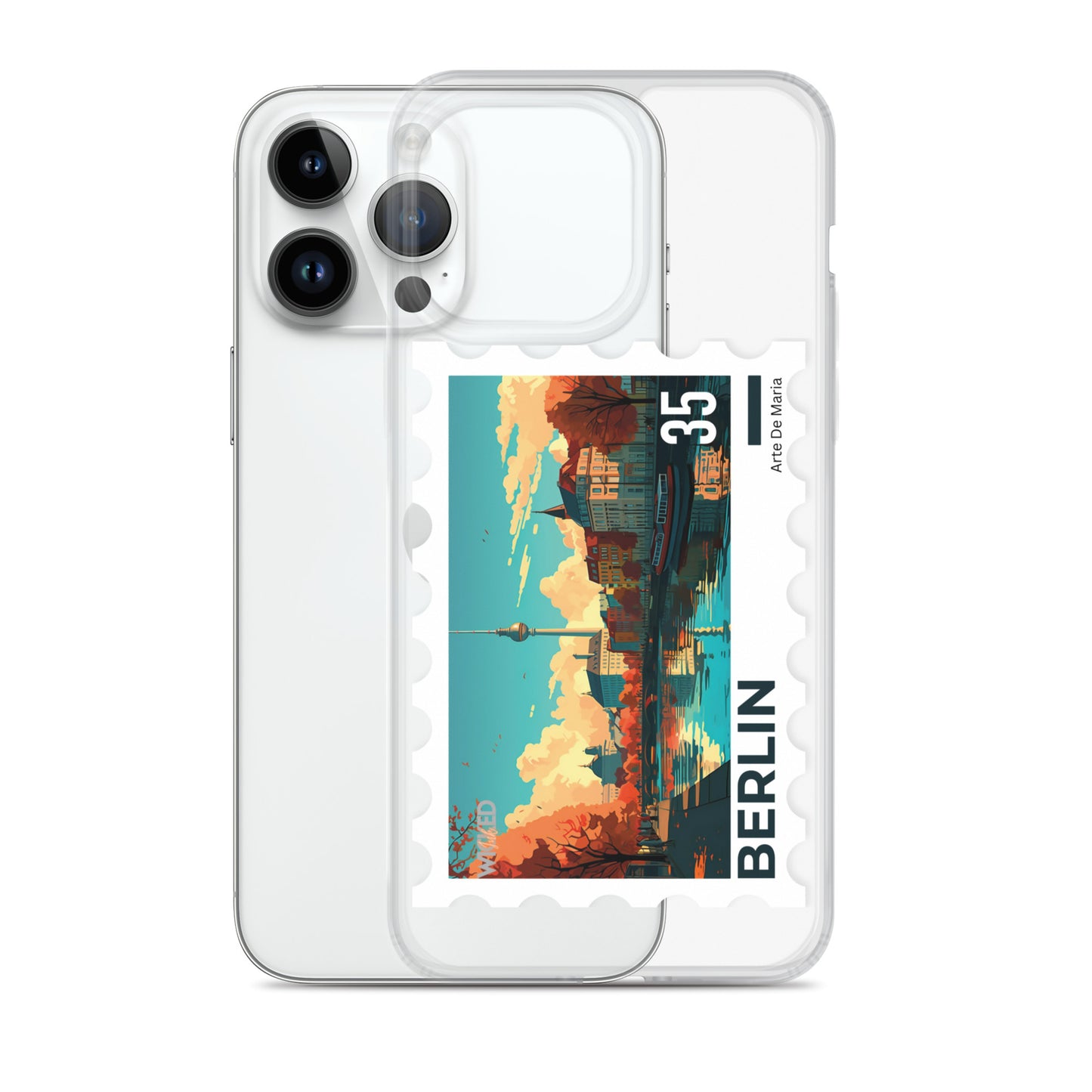 Berlin Stamp iPhone Clear Case