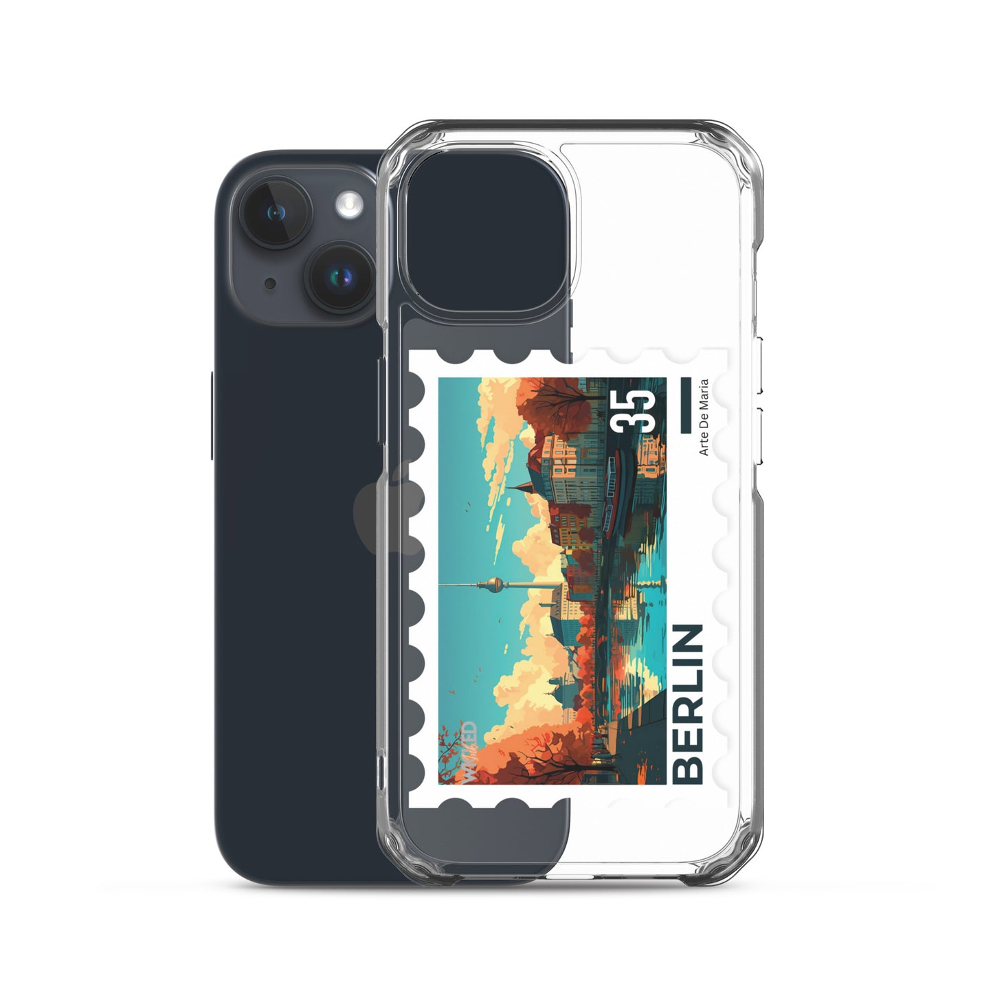 Berlin Stamp iPhone Clear Case