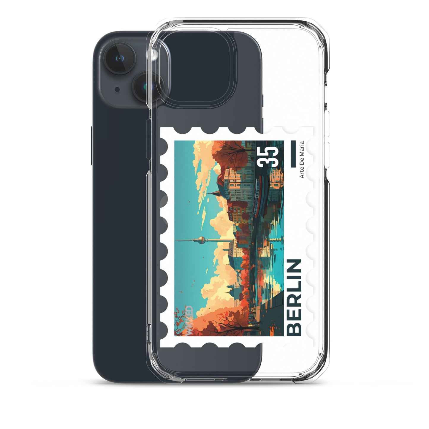 Berlin Stamp iPhone Clear Case