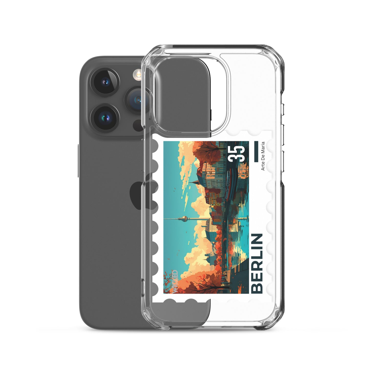 Berlin Stamp iPhone Clear Case